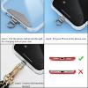 TENOC Metal Phone Wrist Strap, Universal Cellphone Lanyard with Tether Tab, Hands-Free Anti Theft Phone Chain Wristlet(C-black)