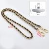 TENOC Metal Phone Wrist Strap, Universal Cellphone Lanyard with Tether Tab, Hands-Free Anti Theft Phone Chain Wristlet(C-black)