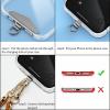 TENOC Metal Phone Wrist Strap, Universal Cellphone Lanyard with Tether Tab, Hands-Free Anti Theft Phone Chain Wristlet(C-brown)