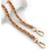 TENOC Metal Phone Wrist Strap, Universal Cellphone Lanyard with Tether Tab, Hands-Free Anti Theft Phone Chain Wristlet(C-brown)