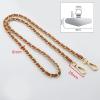 TENOC Metal Phone Wrist Strap, Universal Cellphone Lanyard with Tether Tab, Hands-Free Anti Theft Phone Chain Wristlet(C-brown)
