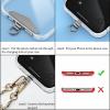 TENOC Metal Phone Wrist Strap, Universal Cellphone Lanyard with Tether Tab, Hands-Free Anti Theft Phone Chain Wristlet(C-white)