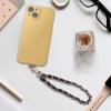 TENOC Metal Phone Wrist Strap, Universal Cellphone Lanyard with Tether Tab, Hands-Free Anti Theft Phone Chain Wristlet(W-black)