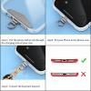 TENOC Metal Phone Wrist Strap, Universal Cellphone Lanyard with Tether Tab, Hands-Free Anti Theft Phone Chain Wristlet(W-white)