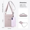 TENOC Mini Crossbody Phone Bag, Adjustable Cell Phone Purses, Travel Shoulder Bag Fit 6.9″ Cellphone/Keys/Earbuds/Passport(Purple)
