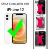 TENOC Phone Case Compatible for iPhone 12 6.1 Inch, Slim Fit Cases Soft TPU Bumper Protective Cover, Black