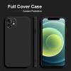 TENOC Phone Case Compatible for iPhone 12 6.1 Inch, Slim Fit Cases Soft TPU Bumper Protective Cover, Black