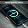 TENOC Phone Case Compatible for iPhone 12 Pro, Black Case Protective Bumper Slim Cover
