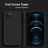 TENOC Phone Case Compatible for iPhone 12 Pro, Black Case Protective Bumper Slim Cover