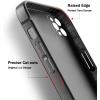 TENOC Phone Case Compatible for iPhone 12 Pro, Black Case Protective Bumper Slim Cover