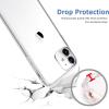 TENOC Phone Case Compatible with iPhone 13 & iPhone 14, Black Case Anti-Fingerprint Protective Bumper Matte Cover for 6.1 Inch(Clear)