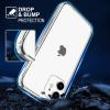 TENOC Phone Case Compatible with iPhone 13 & iPhone 14, Black Case Anti-Fingerprint Protective Bumper Matte Cover for 6.1 Inch(Clear Anti-Yellowing)
