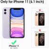 TENOC Phone Case Compatible with iPhone 13 & iPhone 14, Black Case Anti-Fingerprint Protective Bumper Matte Cover for 6.1 Inch(Clear Protective)