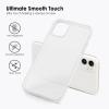 TENOC Phone Case Compatible with iPhone 13 & iPhone 14, Black Case Anti-Fingerprint Protective Bumper Matte Cover for 6.1 Inch(Translucent)