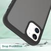 TENOC Phone Case Compatible with iPhone 13 & iPhone 14, Black Case Anti-Fingerprint Protective Bumper Matte Cover for 6.1 Inch(Translucent Black)