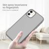 TENOC Phone Case Compatible with iPhone 13 & iPhone 14, Black Case Anti-Fingerprint Protective Bumper Matte Cover for 6.1 Inch(Translucent Dark Gray)