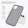 TENOC Phone Case Compatible with iPhone 13 & iPhone 14, Black Case Anti-Fingerprint Protective Bumper Matte Cover for 6.1 Inch(Translucent Dark Gray)