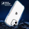 TENOC Phone Case Compatible with iPhone 13 & iPhone 14, Clear Case Shockproof Protective Bumper Slim Cover for 6.1 Inch(Clear Glitter)