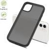 TENOC Phone Case Compatible with iPhone 13 & iPhone 14, Clear Case Shockproof Protective Bumper Slim Cover for 6.1 Inch(Translucent Black)