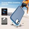 TENOC Phone Case Compatible with iPhone 13 & iPhone 14, Clear Case Shockproof Protective Bumper Slim Cover for 6.1 Inch(Translucent Dark Blue)