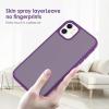 TENOC Phone Case Compatible with iPhone 13 & iPhone 14, Clear Case Shockproof Protective Bumper Slim Cover for 6.1 Inch(Translucent Dark Purple)