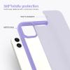 TENOC Phone Case Compatible with iPhone 13 & iPhone 14, Clear Case Shockproof Protective Bumper Slim Cover for 6.1 Inch(Translucent Light Purple)