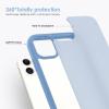 TENOC Phone Case Compatible with iPhone 13 & iPhone 14, Clear Case Shockproof Protective Bumper Slim Cover for 6.1 Inch(Translucent Sierra Blue)