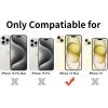 TENOC Phone Case Compatible with iPhone 15, Black Case Anti-Fingerprint Protective Bumper Matte Cover for 6.1 Inch(Clear)