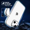 TENOC Phone Case Compatible with iPhone 15, Black Case Anti-Fingerprint Protective Bumper Matte Cover for 6.1 Inch(Clear Anti-Yellowing)