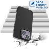 TENOC Phone Case Compatible with iPhone 15 Pro Max, Clear Case Shockproof Protective Bumper Slim Cover for 6.7 Inch(Black)