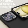 TENOC Phone Case Compatible with iPhone 15 Pro Max, Clear Case Shockproof Protective Bumper Slim Cover for 6.7 Inch(Black)