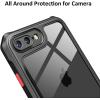 TENOC Phone Case Compatible with iPhone 7 Plus & iPhone 8 Plus, Clear Case Black Protective Bumper Non-Yellowing Cover for 5.5 Inch