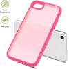 TENOC Phone Case Compatible with iPhone SE (2nd 2020 and 3rd 2022 Generation) & iPhone 7 & iPhone 8, Clear Case Shockproof Protective Bumper Slim Cover for 4.7 Inch(Translucent Hot Pink)