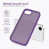 TENOC Phone Case Compatible with iPhone SE (2nd 2020 and 3rd 2022 Generation) & iPhone 7 & iPhone 8, Clear Case Shockproof Protective Bumper Slim Cover for 4.7 Inch(Translucent Dark Purple)