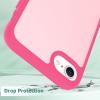 TENOC Phone Case Compatible with iPhone SE (2nd 2020 and 3rd 2022 Generation) & iPhone 7 & iPhone 8, Clear Case Shockproof Protective Bumper Slim Cover for 4.7 Inch(Translucent Hot Pink)