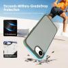 TENOC Phone Case Compatible with iPhone SE (2nd 2020 and 3rd 2022 Generation) & iPhone 7 & iPhone 8, Clear Case Shockproof Protective Bumper Slim Cover for 4.7 Inch(Translucent Forest Green)