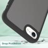 TENOC Phone Case Compatible with iPhone SE (2nd 2020 and 3rd 2022 Generation) & iPhone 7 & iPhone 8, Clear Case Shockproof Protective Bumper Slim Cover for 4.7 Inch(Translucent Black)