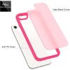 TENOC Phone Case Compatible with iPhone SE (2nd 2020 and 3rd 2022 Generation) & iPhone 7 & iPhone 8, Clear Case Shockproof Protective Bumper Slim Cover for 4.7 Inch(Translucent Hot Pink)