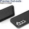 TENOC Phone Case for Samsung Galaxy S23 FE, Clear Case Shockproof Protective Bumper Slim Cover(Black Solid)