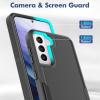 TENOC Phone Case for Samsung Galaxy S23 FE, Clear Case Shockproof Protective Bumper Slim Cover(Black Solid)