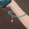 TENOC Phone Charm Strap, Universal Cellphone Wrist Strap, Hand-made Beaded Phone Chain String Pendant for Women(Green)