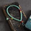 TENOC Phone Charm Strap, Universal Cellphone Wrist Strap, Hand-made Beaded Phone Chain String Pendant for Women(Green)