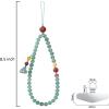 TENOC Phone Charm Strap, Universal Cellphone Wrist Strap, Hand-made Beaded Phone Chain String Pendant for Women(Green)