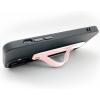 TENOC Phone Grip 2 Pieces Black Universal Sticky Finger Strap Holder for Smartphone or Cell Phone Case(A2-Pink)