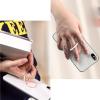 TENOC Phone Grip 2 Pieces Black Universal Sticky Finger Strap Holder for Smartphone or Cell Phone Case(T1-Pink)