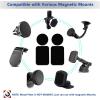 TENOC Phone Magnet Mount Metal Plates, Universal Adhesive Magnetic Car Mount/Cradle Conversion Accessories, 4Pcs, Black(Black)