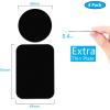 TENOC Phone Magnet Mount Metal Plates, Universal Adhesive Magnetic Car Mount/Cradle Conversion Accessories, 4Pcs, Black(Black)