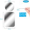 TENOC Phone Magnet Mount Metal Plates, Universal Adhesive Magnetic Car Mount/Cradle Conversion Accessories, 4Pcs, Black(Silver)