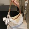 TENOC Purse Extender Chain, Crossbody Bag Charm, Bow Ribbon Handbag DIY Decoration Accessories(Beige)