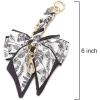 TENOC Purse Extender Chain, Crossbody Bag Charm, Bow Ribbon Handbag DIY Decoration Accessories(Black)